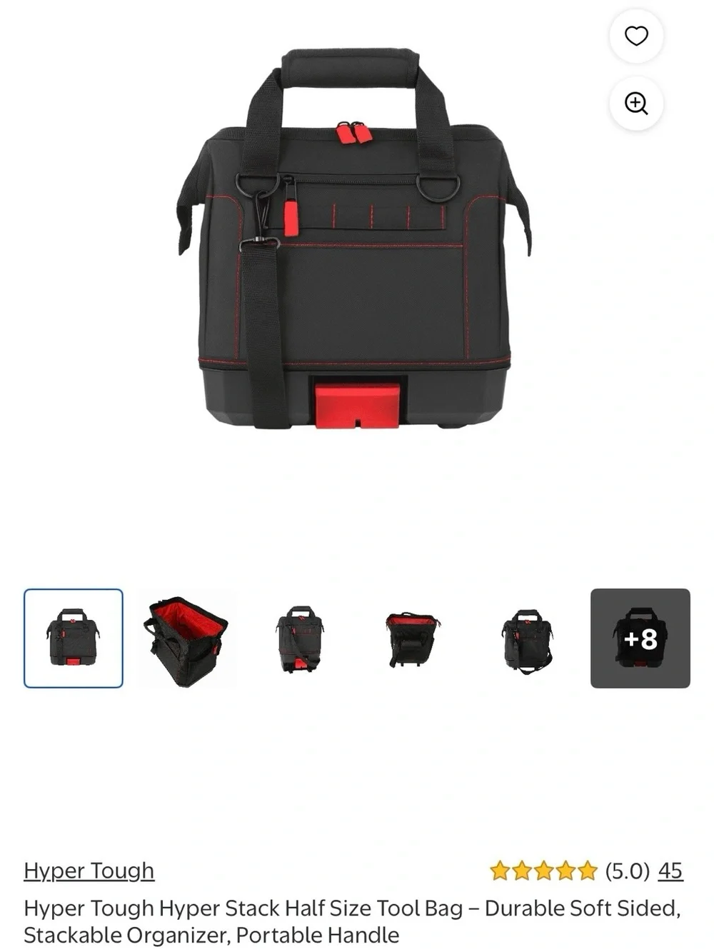Hyper tough Black/Red half size tool Carry Bag